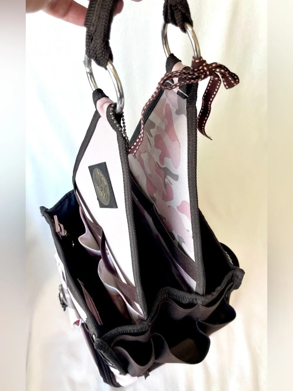 AMM Original Tote-Ally Cool On-the-Go Tower Craft Organizer Bag Pink Camo